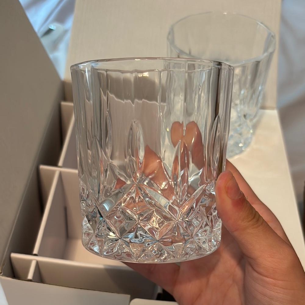 Pottery Barn Westwood Double Old Fashioned Glasses (Set of 4)